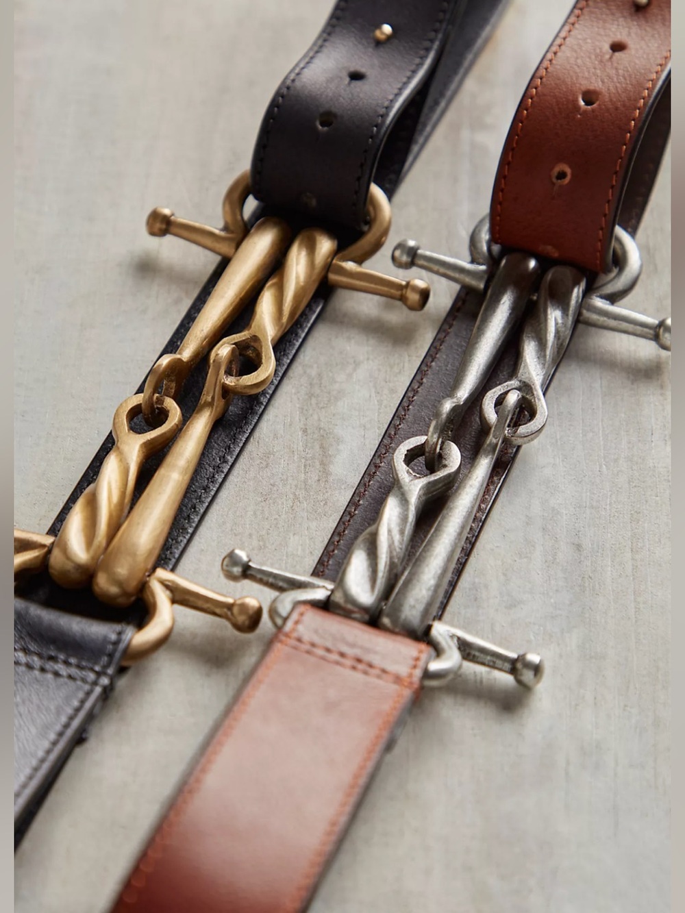 We the Free Free People black leather Bass Buckle Belt M/L